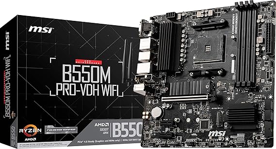 Amazon.com: MSI B550M PRO-VDH WiFi ProSeries Gaming Motherboard (AMD ...