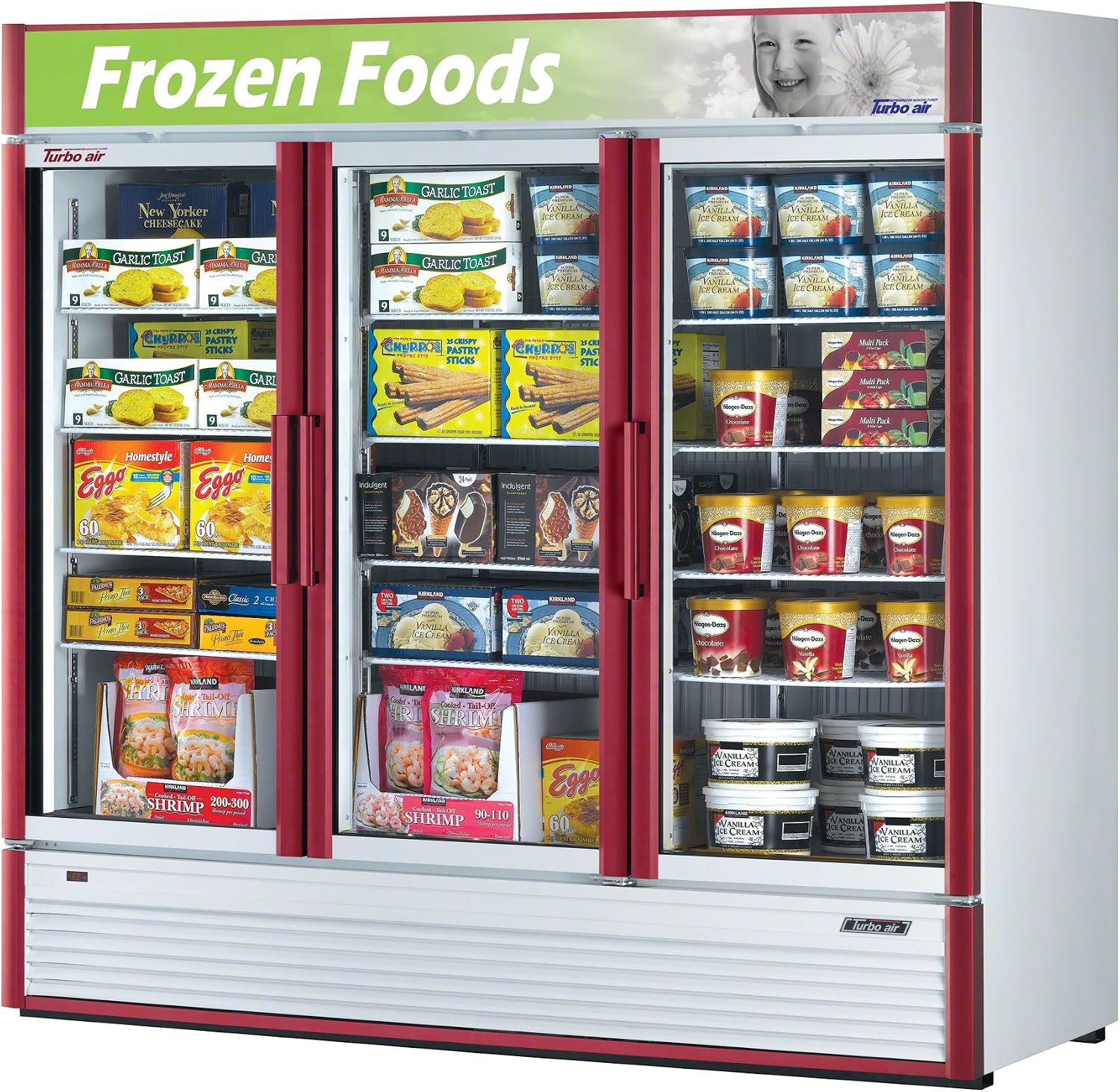 Turbo Air (TGF-72SD) - 78" Glass Door Freezer - Super Deluxe Series