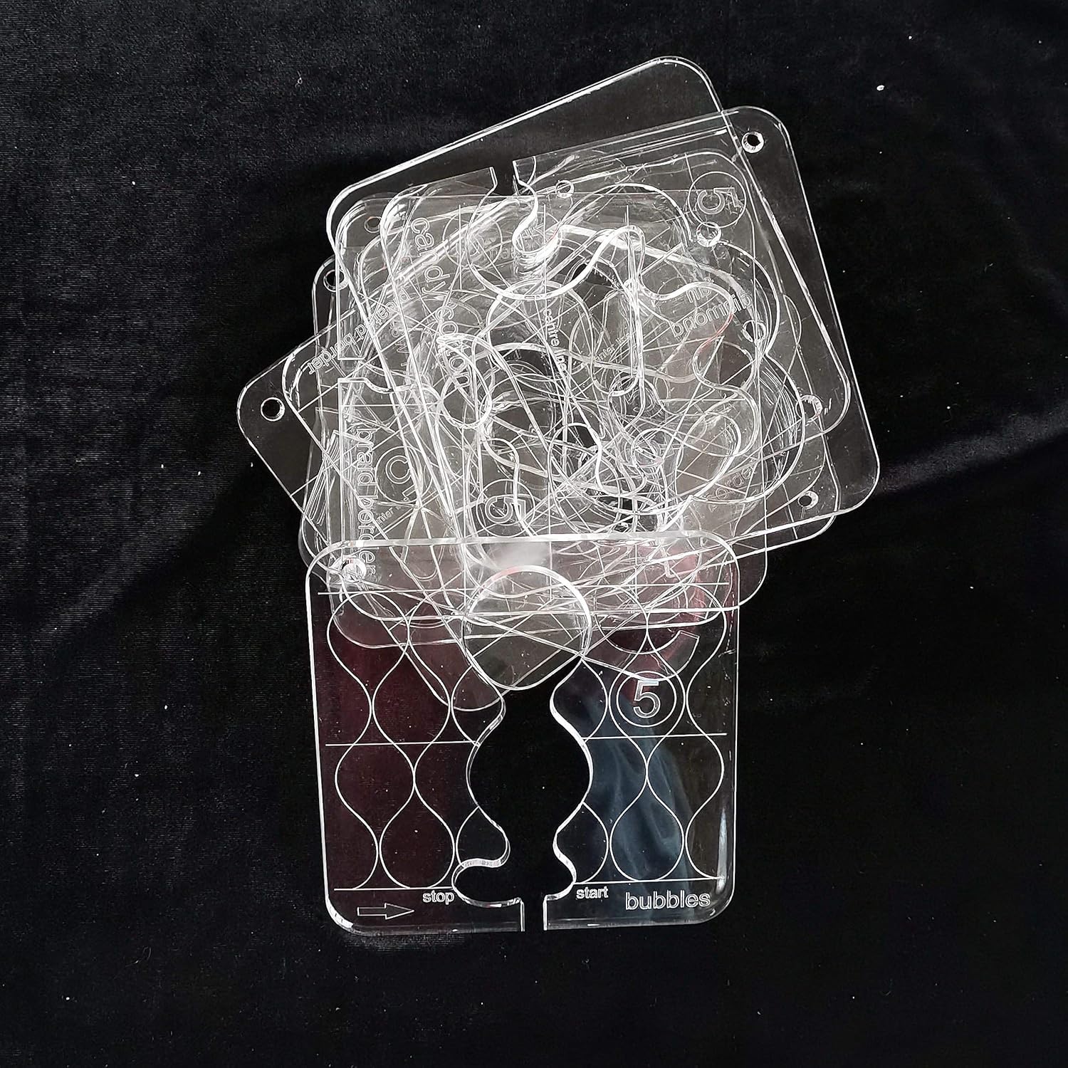 HONEYSEW New Quilting Ruler Free Motion Quilting Template with Quilting Frame (Quilting Frame+10pcs Quilting Template+9ruler Foot)