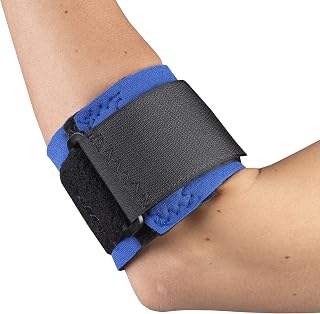 OTC Forearm Band, Compression Strap with Support Pad for Tennis Elbow, Blue, Small