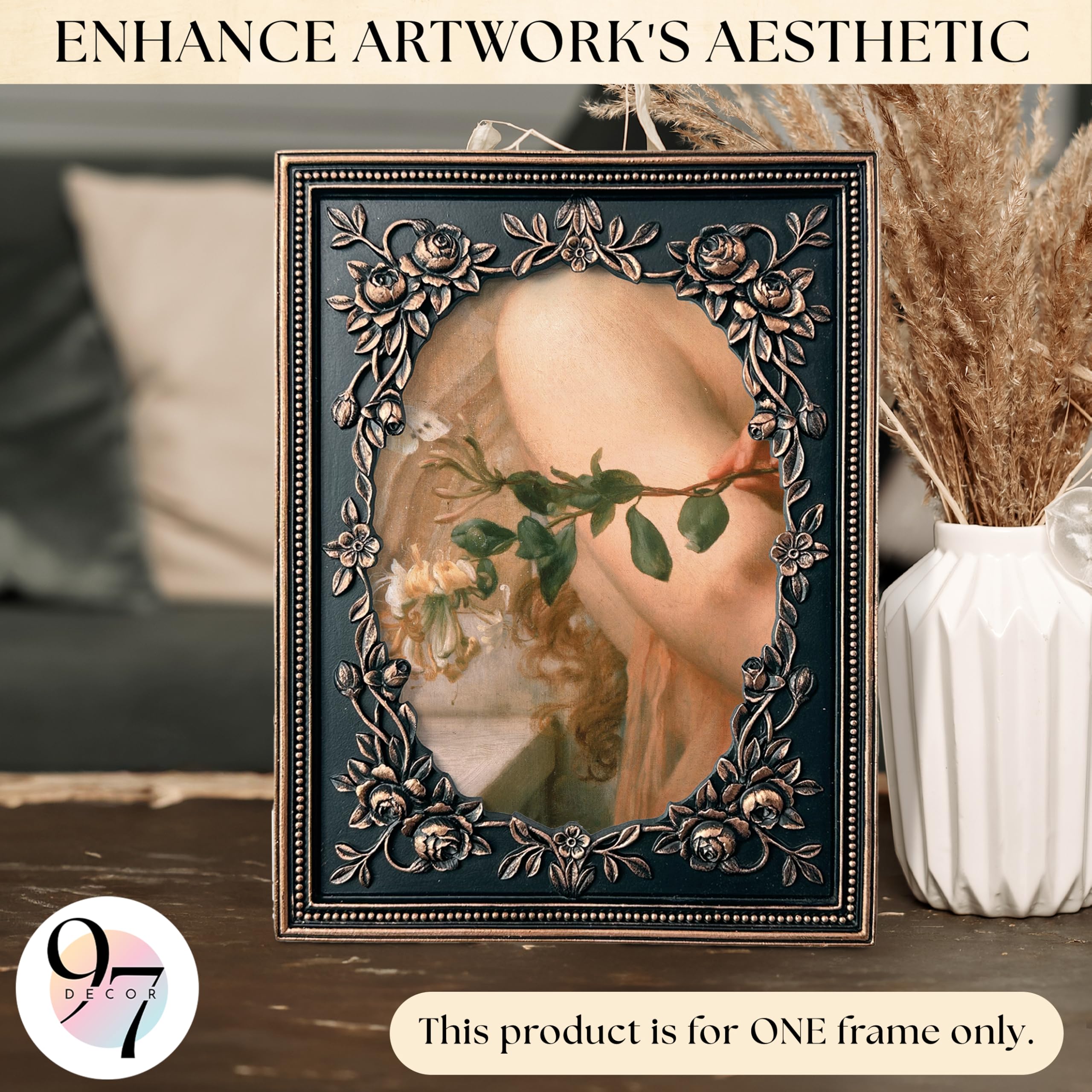 Amazon.com - 97 Decor Vintage Oval Picture Frame 5x7 - Black Gold