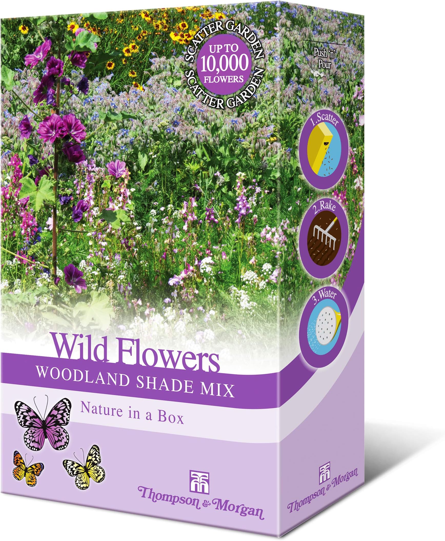 Woodland Garden Wildflower Seeds for Bees and Butterflies | Wild Flower Seed Mix Grow Your Own Foxgloves, Borage and Forget Me Nots - Suitable for Shady Areas 1 x 15g Mixed Pack by Thompson & Morgan