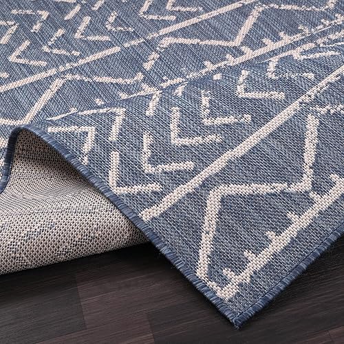 Miniatura 5 de Beverly Rug Waikiki Collection Alfombras para interiores y exteriores, color beige, blanco, azul, gris, gris oscuro, 5 x 8 pies (1.53 x 2.44 m), 6