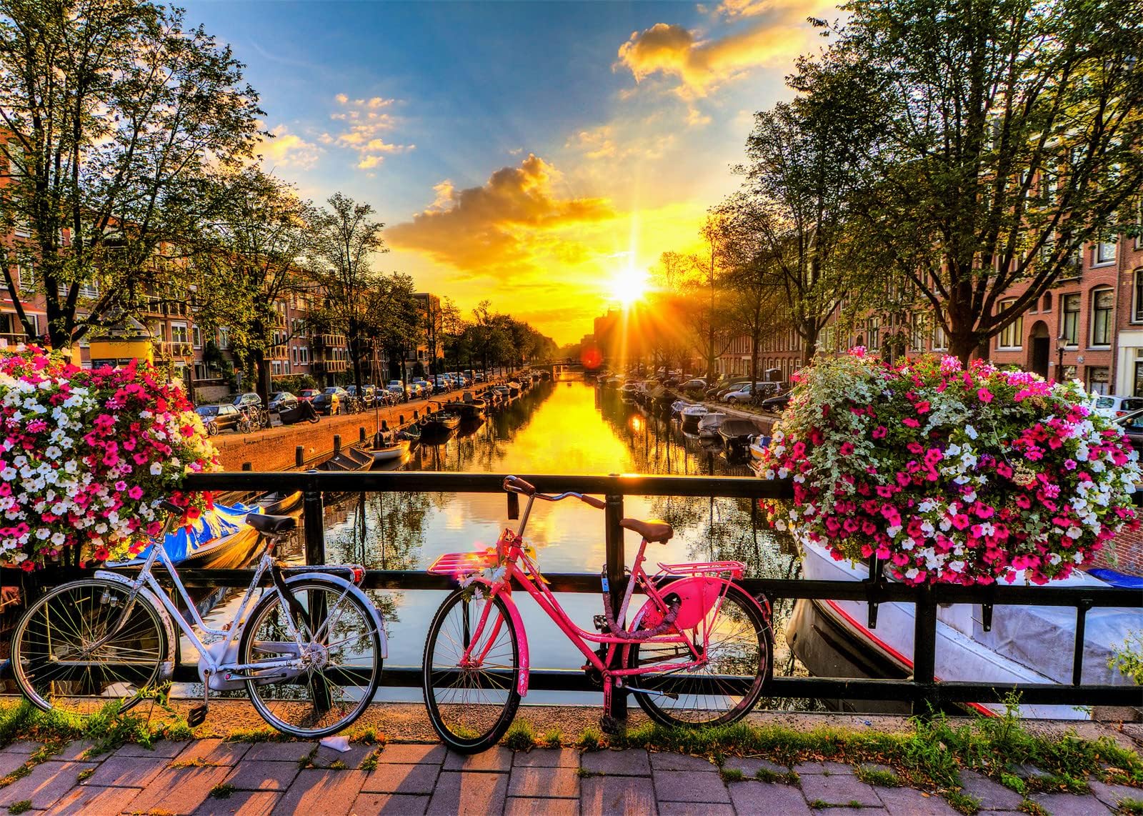 Amsterdam Sunrise Jigsaw Puzzles for Adults 1000 Pieces Netherlands Landscape Jigsaw Puzzles for Adults Gifts