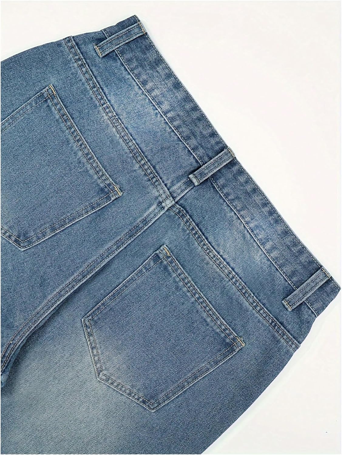 Verdusa Men's Vintage Washed Baggy Jeans Straight Leg Loose Denim Pants with Pockets - Image 5