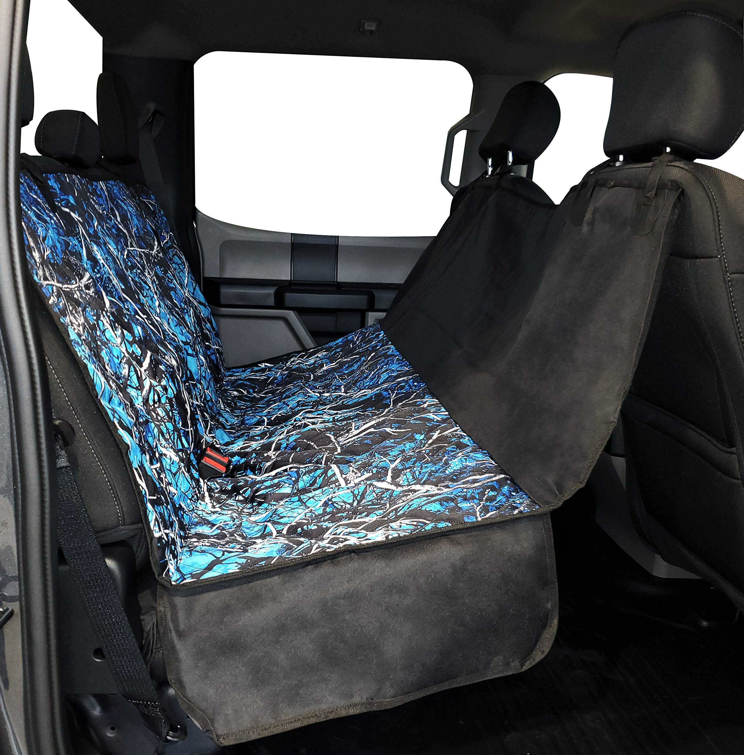 Northwest Seat Covers Lifestyle Camo Dog Seat Covers, Heavy Duty, Universal Size fits All Vehicles, 100% Waterproof Dog Hammock, Rear Seat Protection for Cars/Trucks/SUV (Undertow)