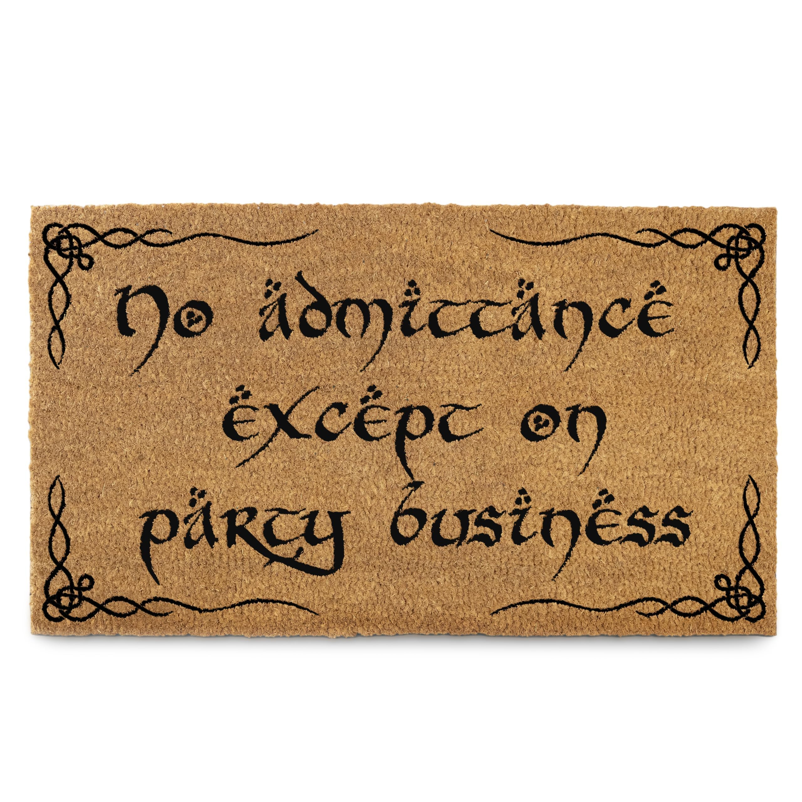 No Admittance Except On Party Business Doormat 30x17 Inch Nerdy Welcome Mat — original gift idea