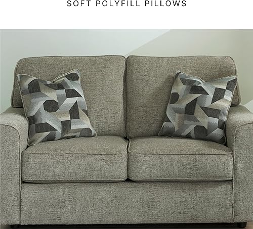 Miniatura 10 de Signature Design by Ashley Cascilla Sofá biplaza casual, gris claro Gris-oscuro,Gris,claro