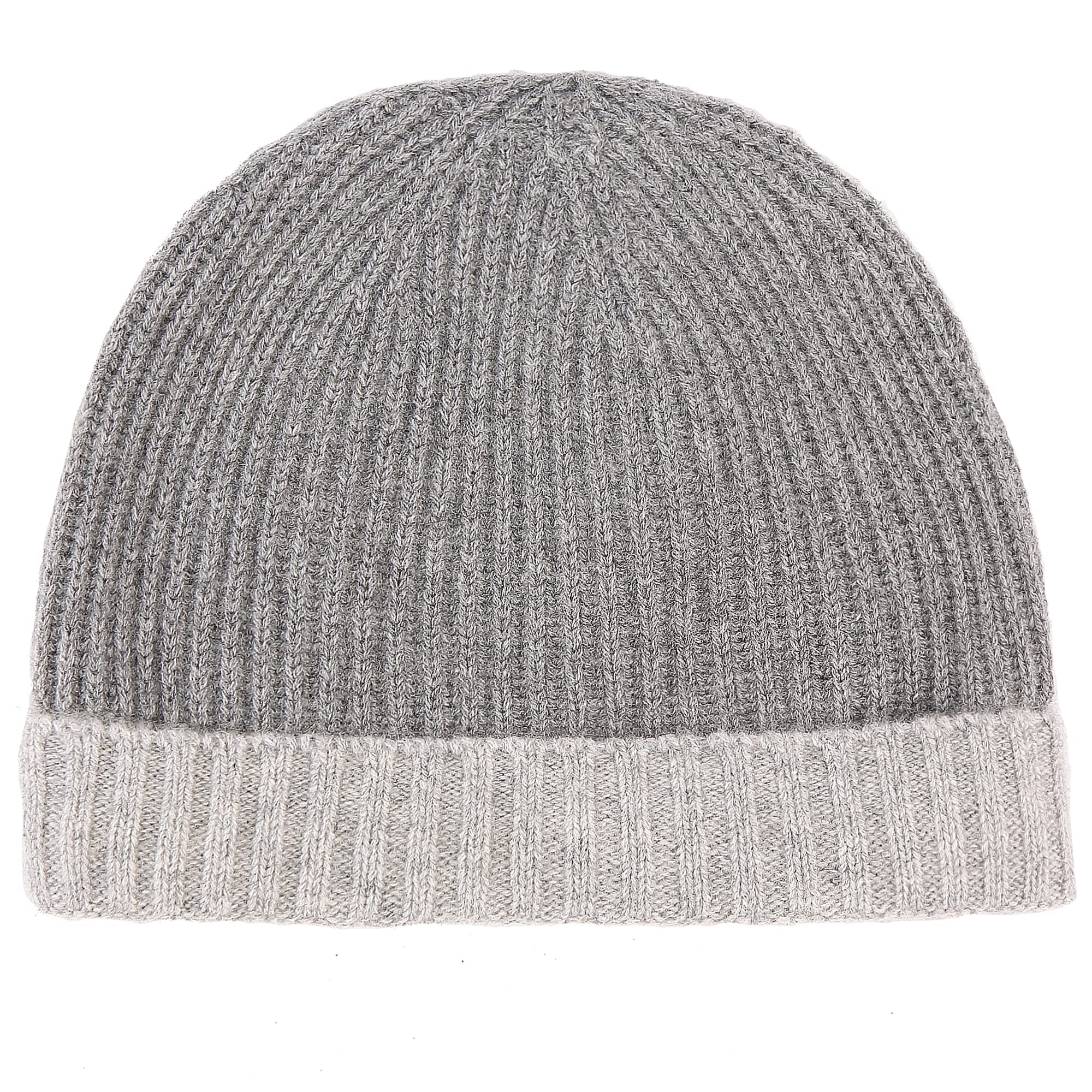 Mütze für Herren, 100 % reines Kaschmir, zweifarbig, warm, weich, 3-lagig, Kaschmir-Mütze in Geschenkbox; ultra-plüschig
