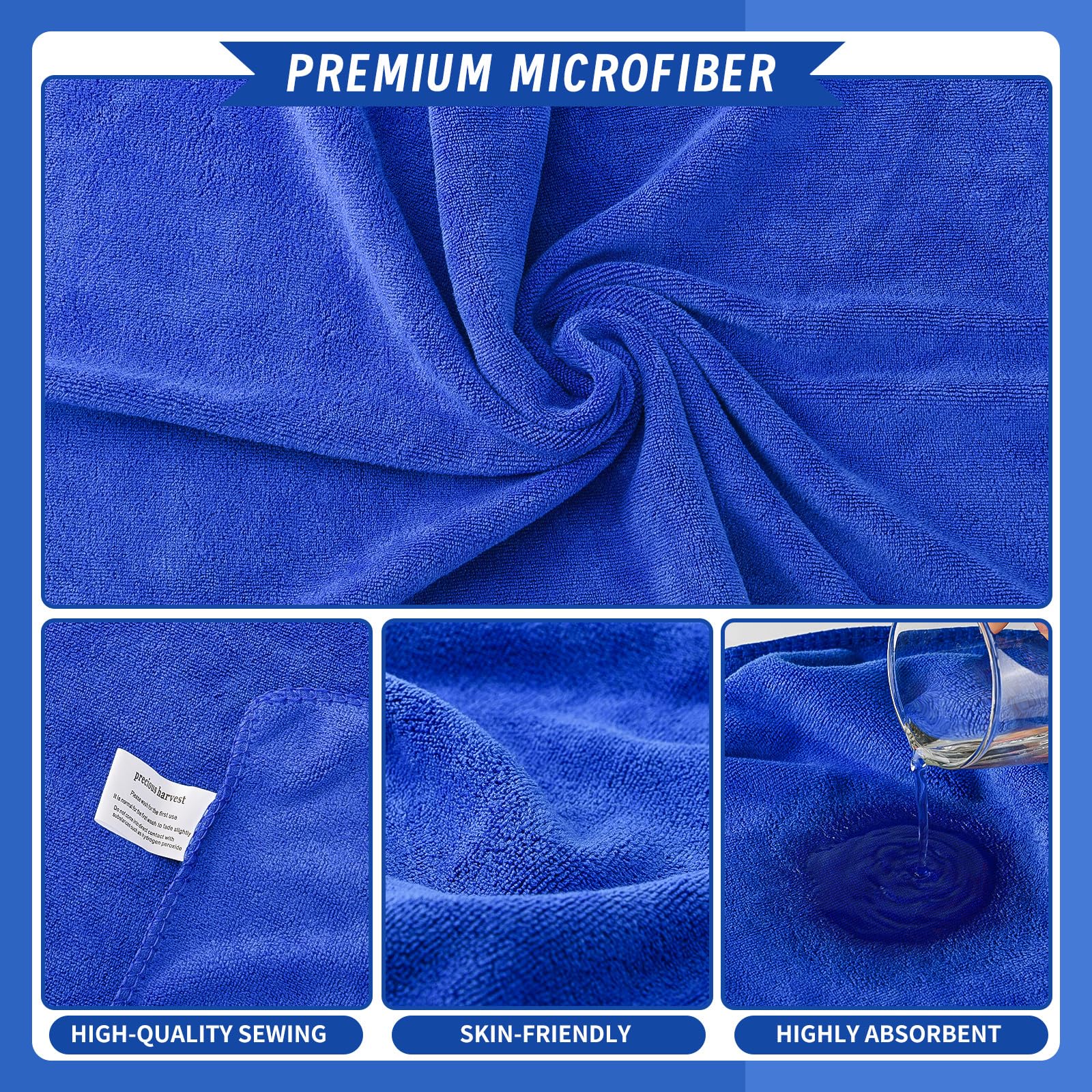 Toalla de salón de belleza, toalla de microfibra súper absorbente suave de secado rápido para salón, baño, gimnasio, spa y cuidado del cabello en casa, 12 paquetes, 29.53 x 13.78