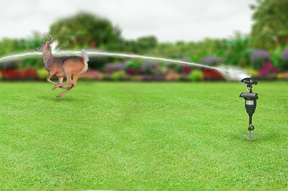 Cat Repellent Outdoor- Squirrel Deterrent Solar- Dog Repellent- Raccoon Deterrent Solar Motion-Activated Water Blaster Jet Spray Scare Away Deer, Rabbits, Birds & Other Animals