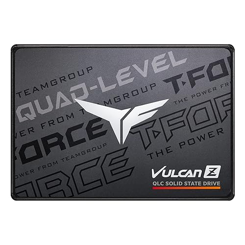 TEAMGROUP T-Force Vulcan Z 2TB SLC Cache 3D NAND QLC 2.5 Inch SATA III Internal Solid State Drive SSD (R/W Speed up to 550/470 MB/s) T253TY002T0C101 - 2tb - Vulcan Z QLC