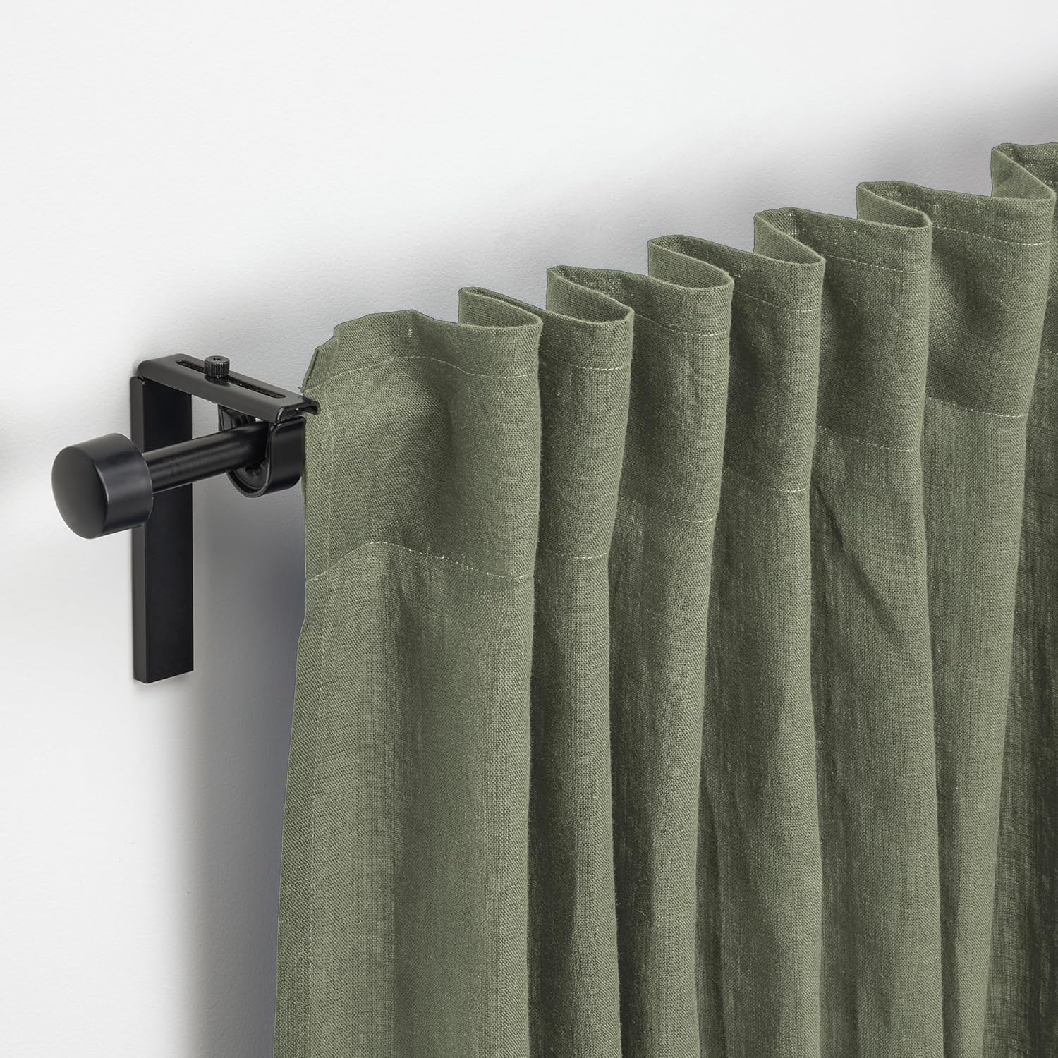 DYTÅG curtains, 1 pair, 145x300 cm, grey-green