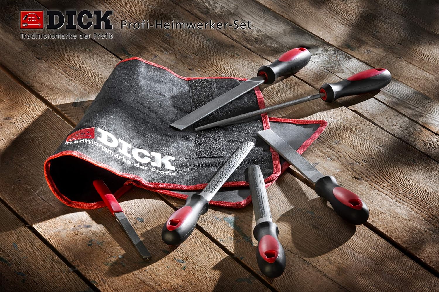 Exclusive Discount 90% Price DICK 13085000 Set 6 Pieces Multipurpose, Mini Multi-Purpose, Mill Saw, rasp, Advertising File semi-Circular + Round in roll Bag