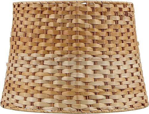 Miniatura 3 de Aspen Creative 32991, pantalla de araña imperio tejida a mano, hoja de plátano natural, 13 pulgadas superior x 16 pulgadas inferior x 11 pulgadas de