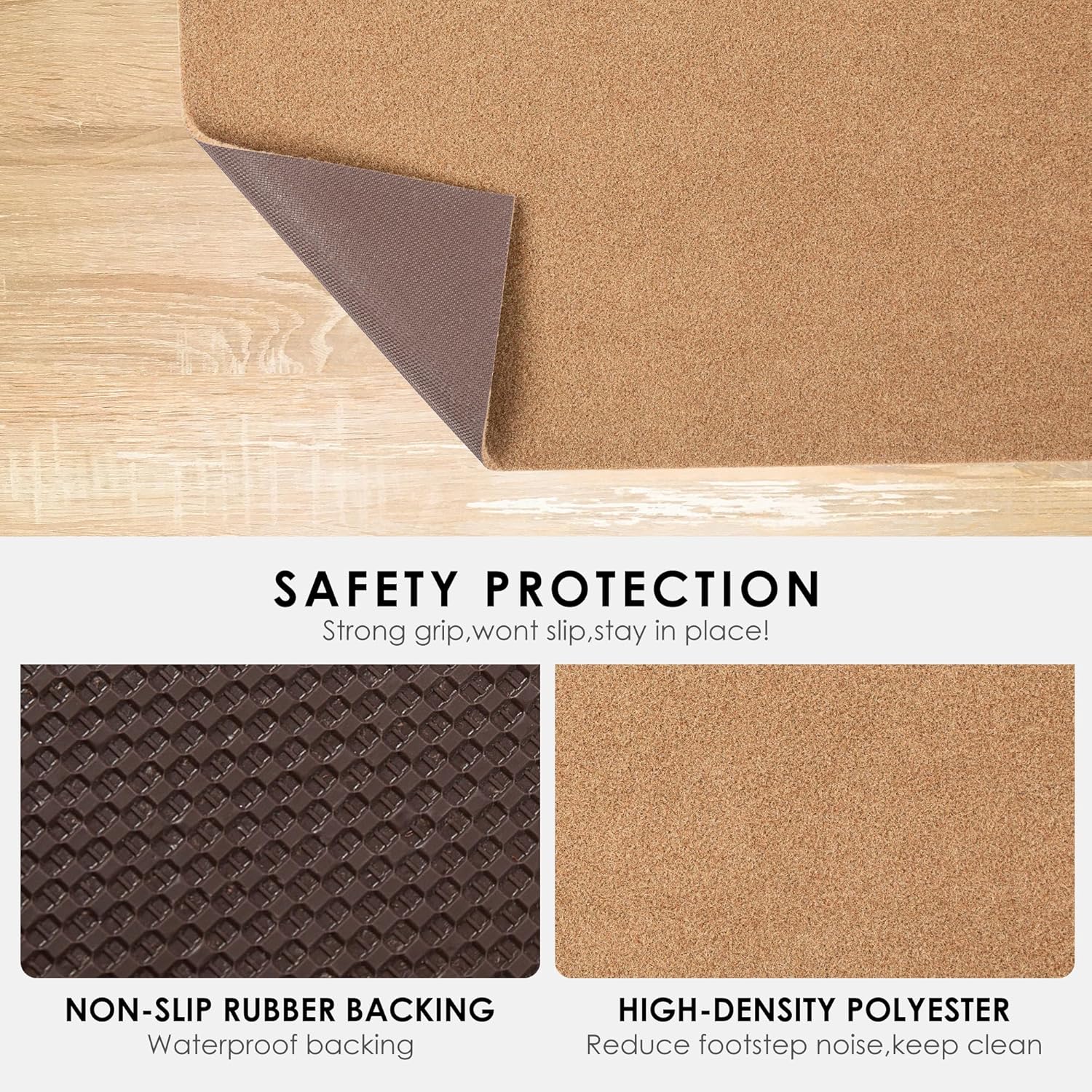 koloko 2ft x 6ft runner rug non-slip outdoor indoor carpet runner custom size floor runners area rugs mat with rubber backing for hallway entryway balcony patio kitchen garage stair laundry