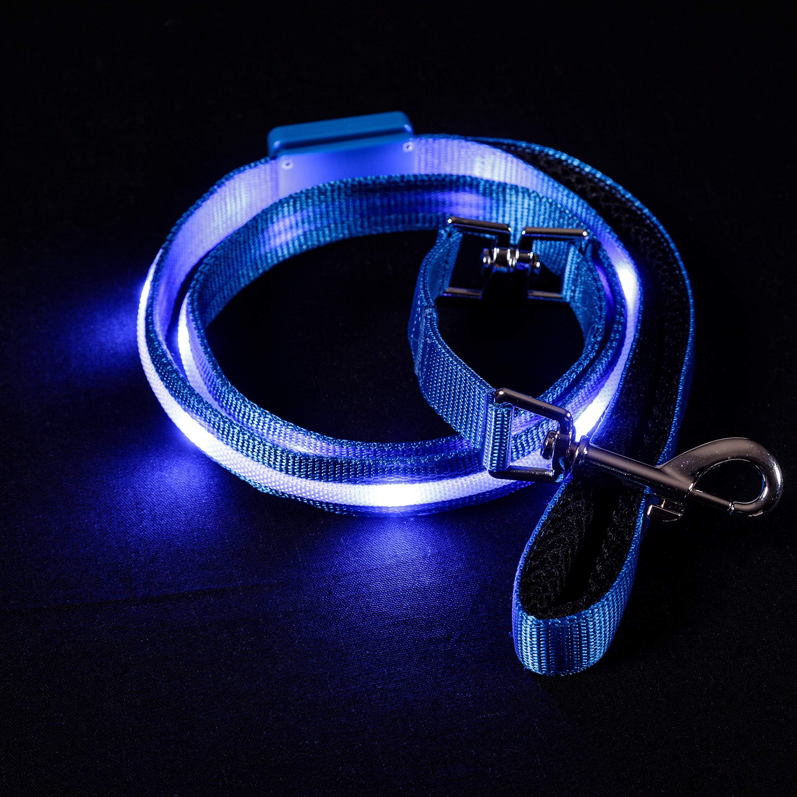 LED Dog Collar and Leash Set Light Up Pet Collar and