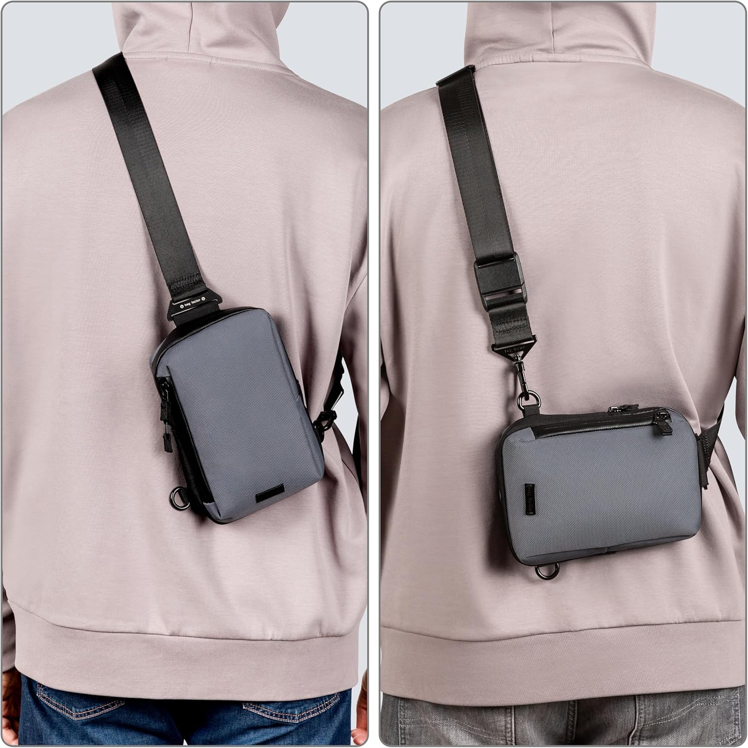 Mini Sling Bag – Minimalist EDC Crossbody Chest Bag for Men – Tech-Inspired Design, Masculine Style, RFID