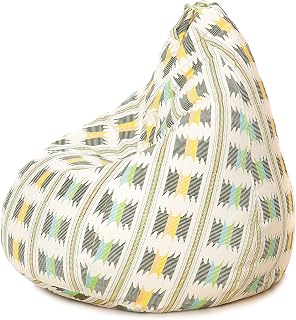Style Homez Classic Cotton Canvas Ikat Printed Bean Bag XXXL Cover Only Price In India