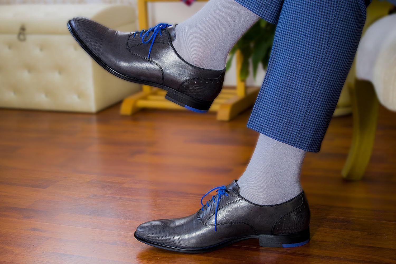 Hugh Ugoli Men's Rayon Derived from Bamboo Dress Socks for Business & Trouser, Thin & Seamless Crew Socks, 4 Pairs Size 8-12 - Image 2