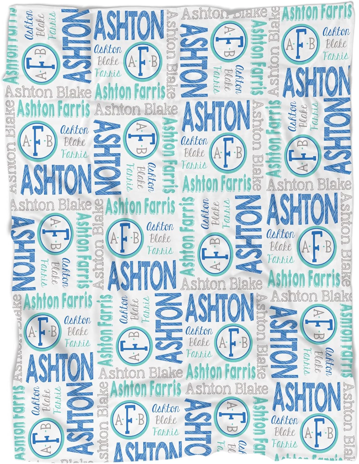 Personalized Baby Blanket with Name and Monogram, Great baby shower gift for mom