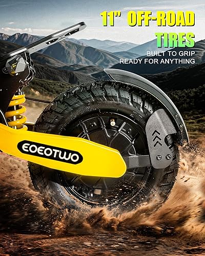 Miniatura 5 de Patinete eléctrico para adultos, motor de 1200 W2400 W, scooter Fast E, neumáticos todoterreno de 11 pulgadas, velocidad máxima de hasta 3040 MPH y
