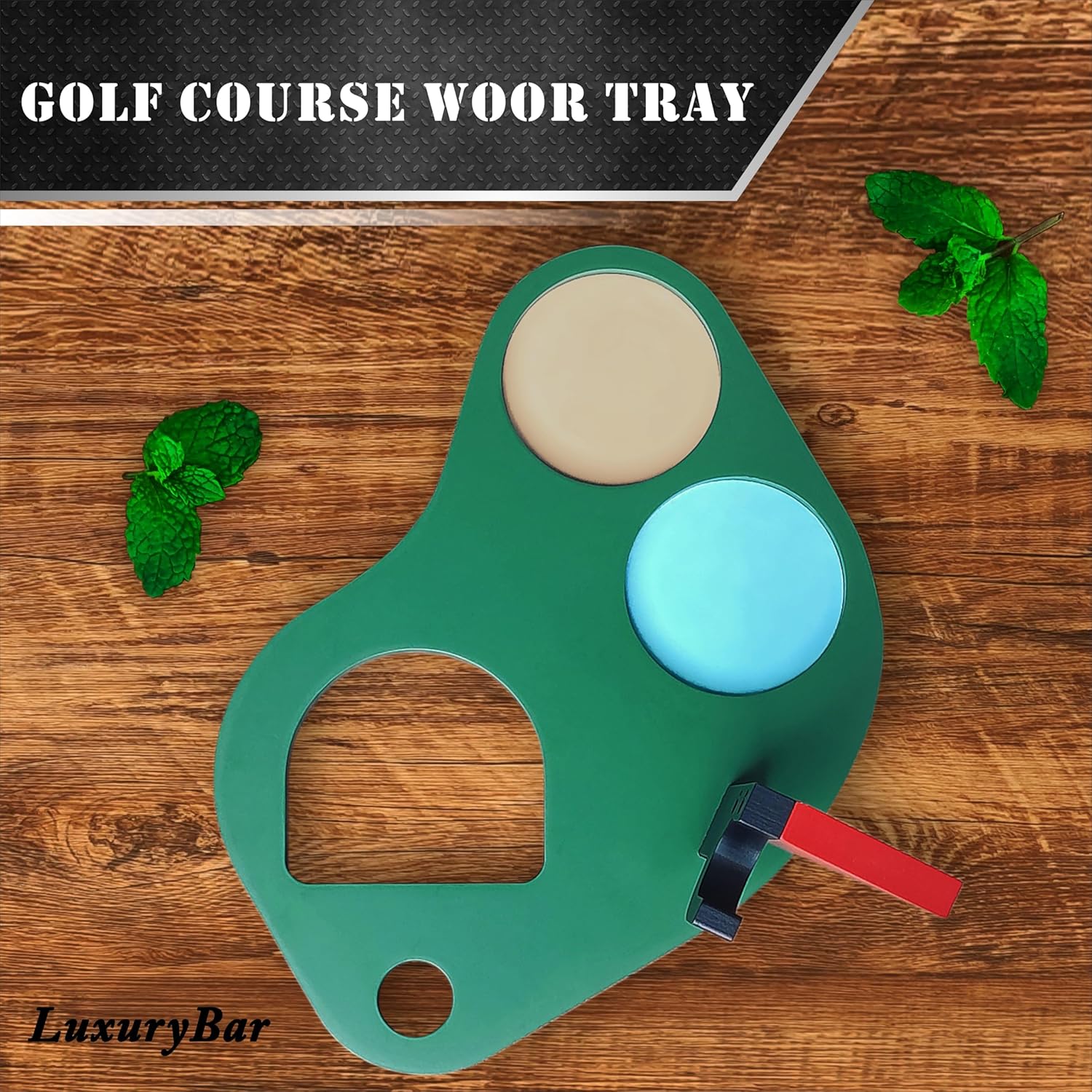 Golf Whiskey Decanter Set 25.4oz Whiskey Decanter Sets for Men with 2 Chiller, 2 Glasses&Tray, Golf Accessories for Mens Bourbon Golf Gifts for Men Dad Him Husband Boyfriend Liquor Dispenser