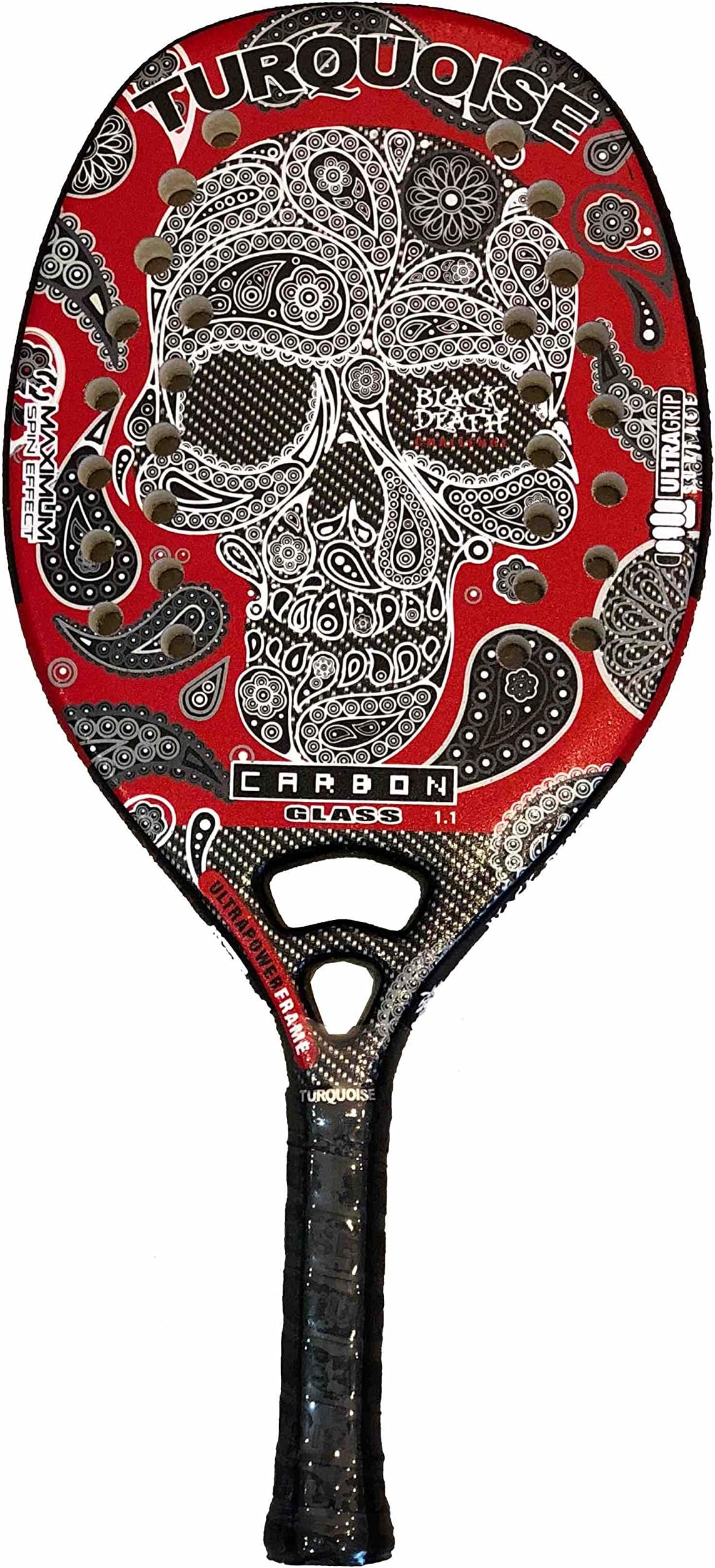 Beach tennis Racket Turquoise Black Death Challenge Red 2018