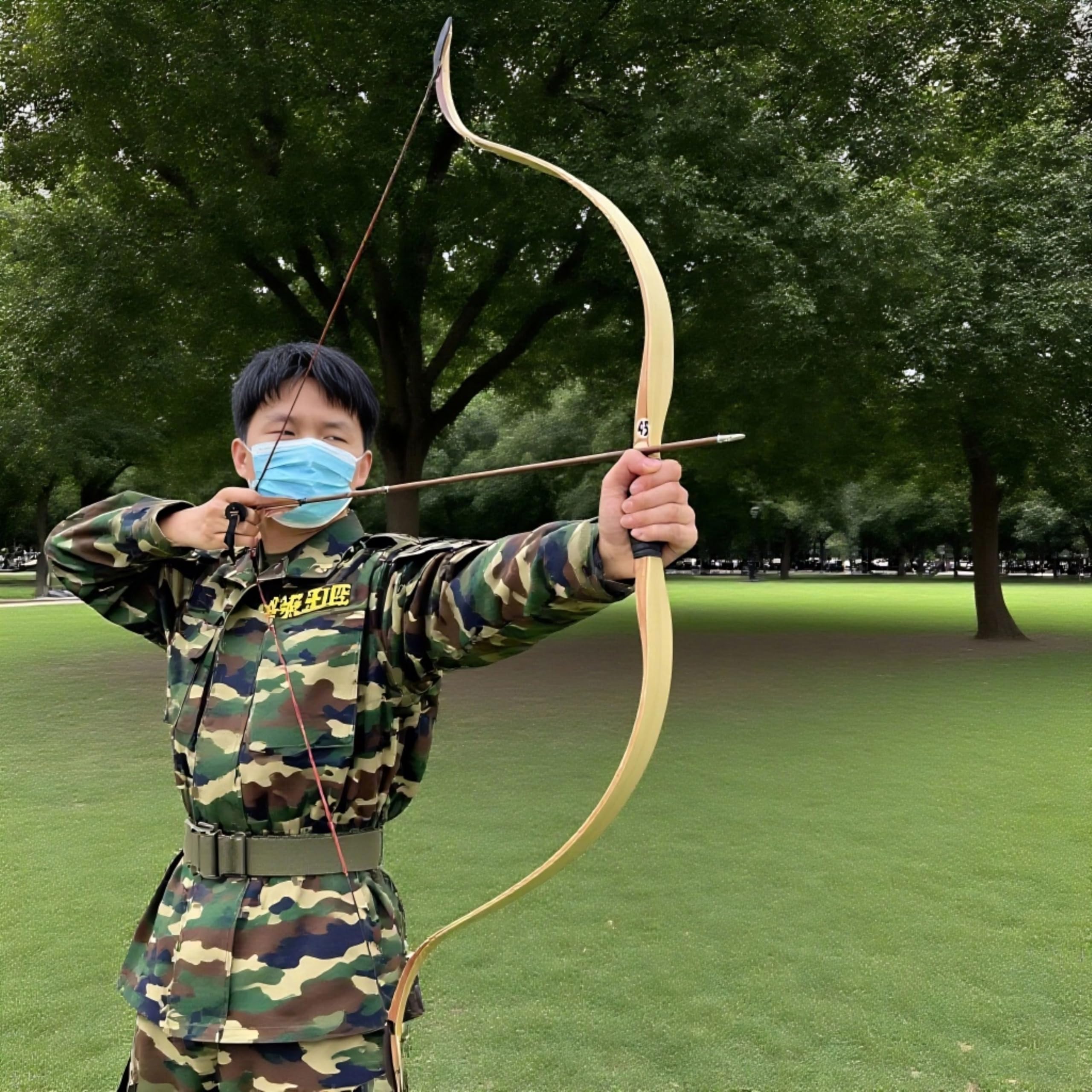 Arco tradizionale e set di frecce Kit arco da caccia longbow da 55 pollici per tiro da gara di pratica 20-45 libbre per mancini e destrorsi