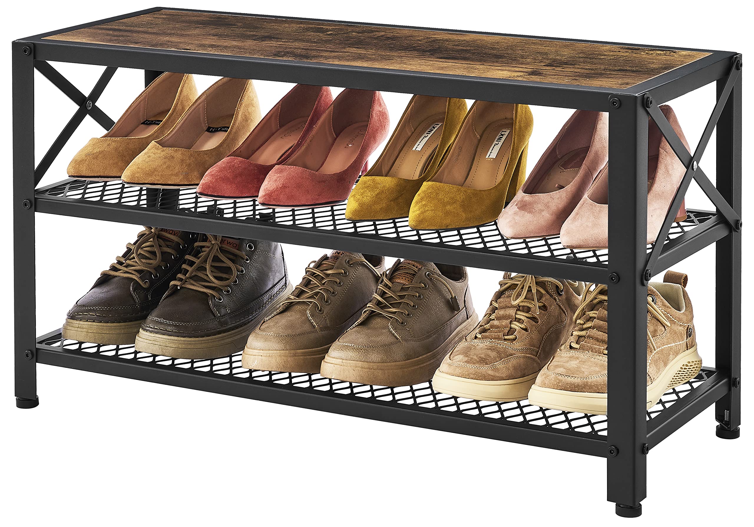 Buy Hoctieon 3Tier Shoe Bench,Shoe Rack for Entryway,Shoe Shelf,Shoe