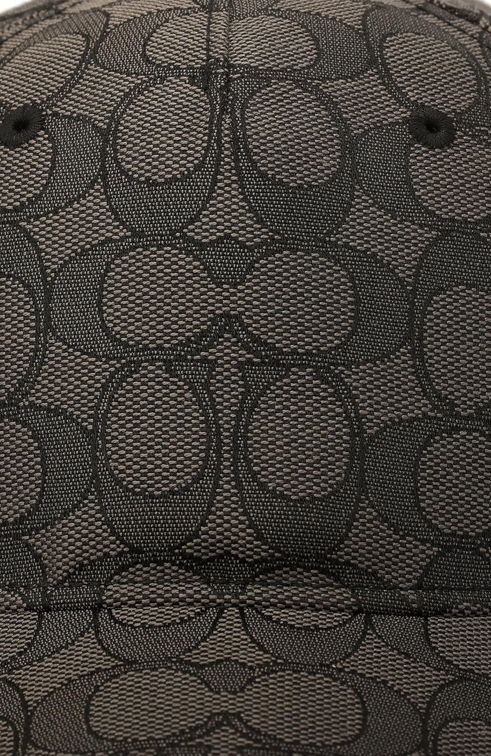 Coach Signature C Jacquard Baseball Hat Charcoal - Image 4