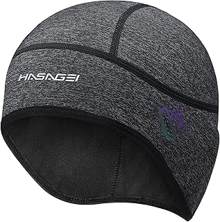 Winter Thermal Skull Cap for Men Windproof Helmet Liner with Full Ear Coverage & Eyewear Slots, Cycling Motorcycle