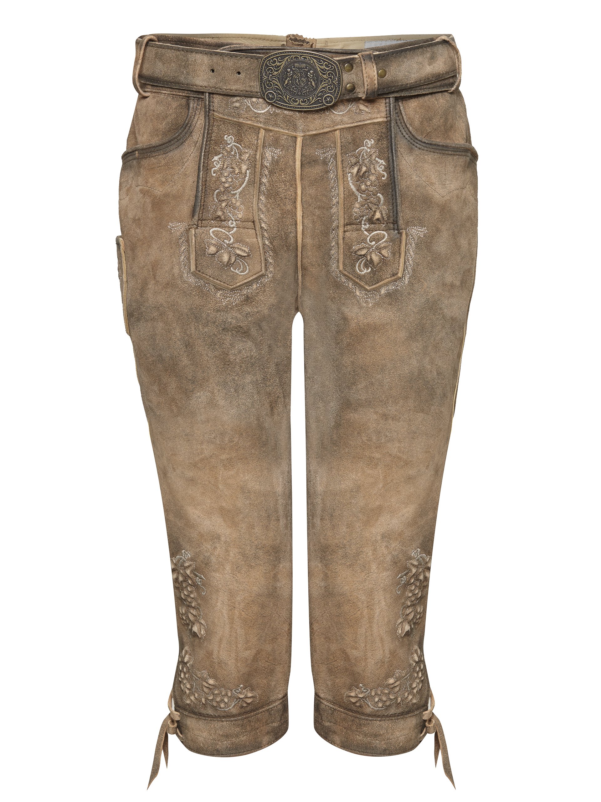 Herren Lederhose Leopold aus der Meisterstück Serie von Schöneberger Trachten - Vintage Kniebundlederhose inkl. Trachtengürtel
