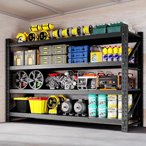 BYNSOE Heavy Duty Storage Shelving Unit 71''W, 4 Tier Adjustable Garage Shelving