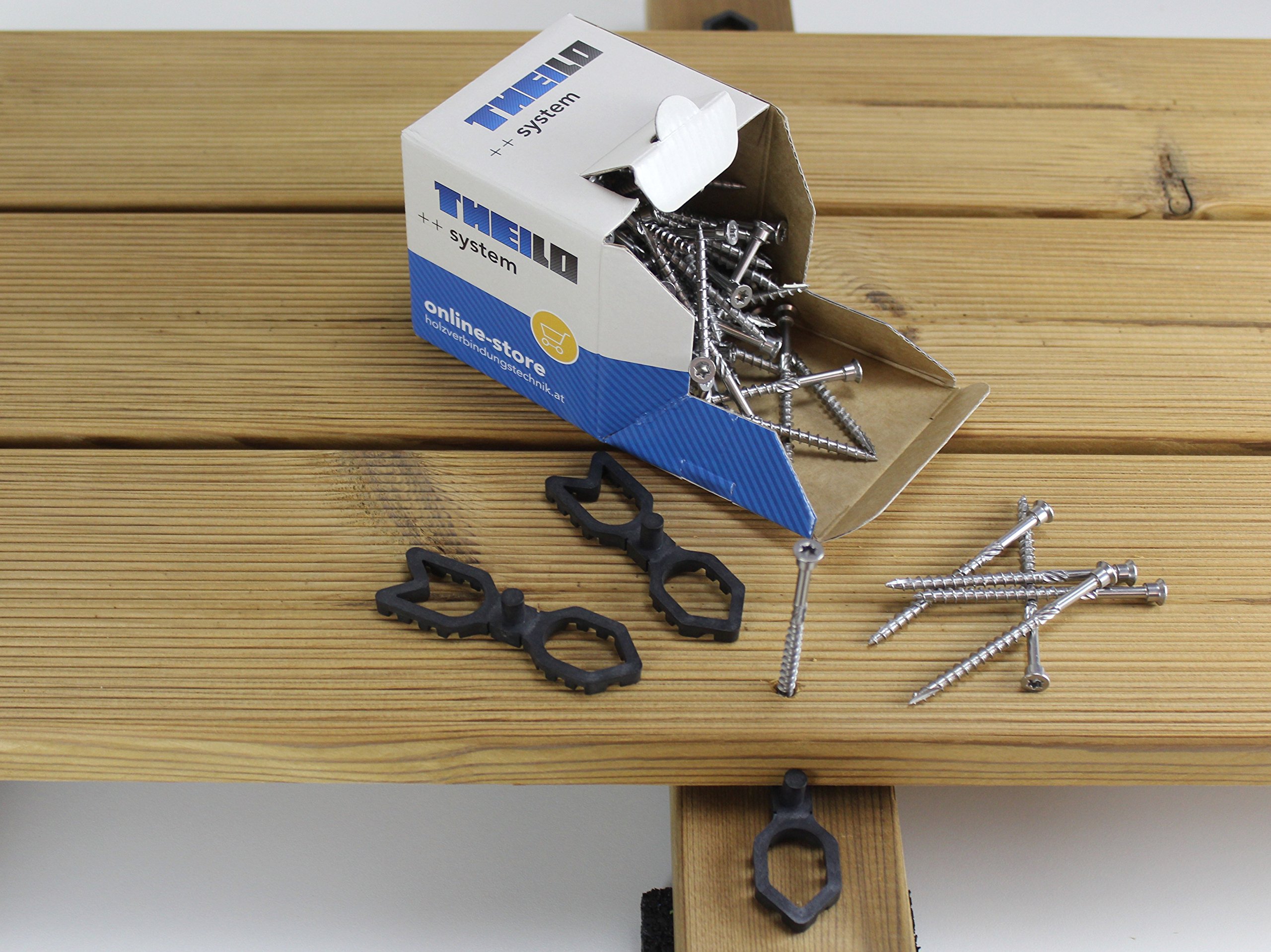 THEILO Terrassenschraube SopaFix Edelstahl Ø 5 mm Torx 25 (100/300 Stk., Ø 5 x 70 mm)