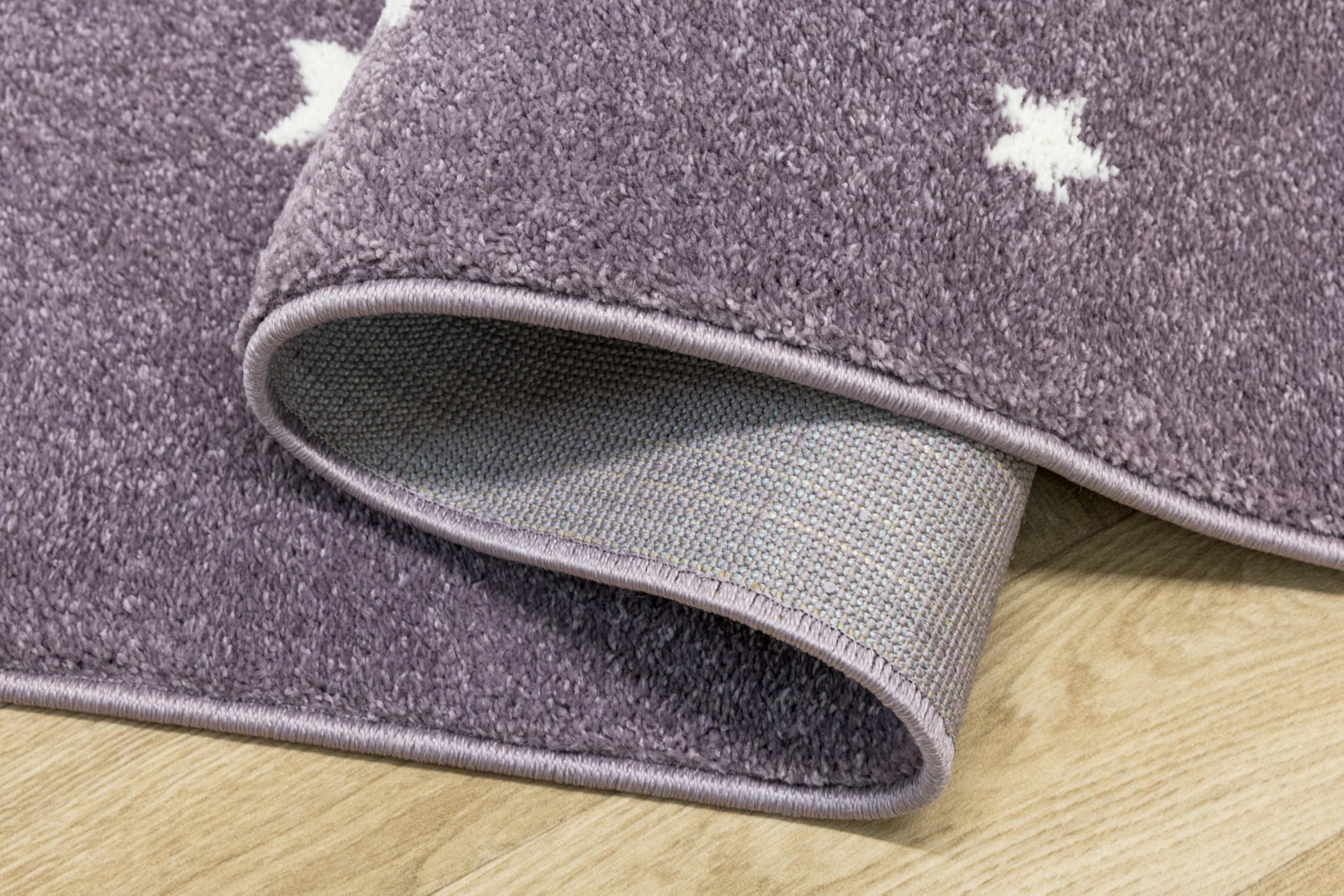 Lima Kinderteppich Hase Lila 140x190 cm Kinderzimmer Teppich, Spielteppich Kinder, Babyzimmer Tepich, Teppich Schlafzimmer,Teppiche Gegend, Kids Carpet,Kurzflorteppiche für Mädchen, Jungen