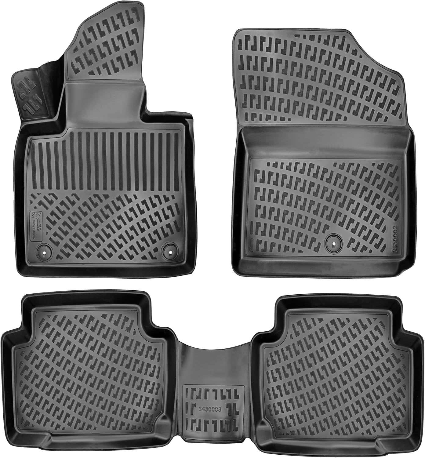 RizLiner Hyundai Santa FE 20212023 (No Hybrid Models) Floor Mats 3D