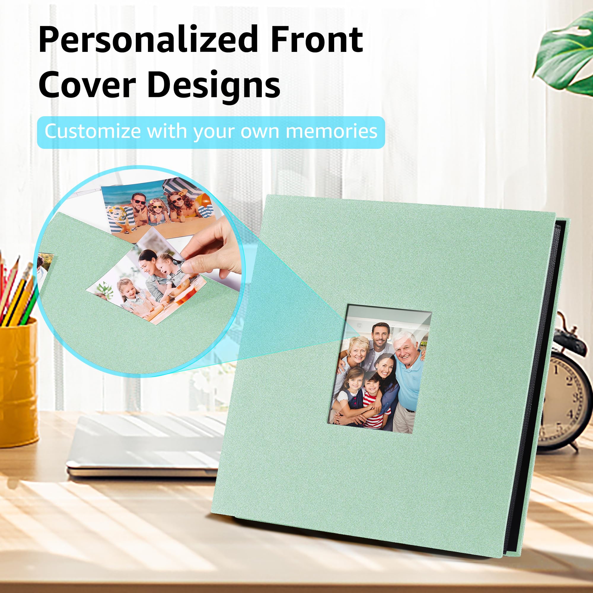 DazSpirit Photo Albums 6x4 Inch 600 Pockets Slip In, Customizable Linen Cover 10x15cm Photo Album, Large Capacity - Image 3