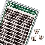 KEYYOU Brown Lash Clusters 144pcs Eyelash Clusters 8-18MIX D Curl Cluster Lashes Soft Wispy Lash Clusters Natural Look Brown DIY Lash Extension At Home(Brown02-D-8-18MIX)