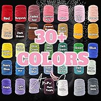 Vista 5 de Ann G Hilo de camiseta de alta calidad, poliéster supersuave, más de 300 pies, duradero, sin pelusas, color consistente, elástico (borgoña)