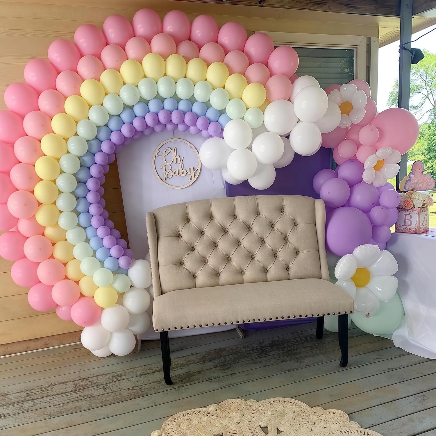 Rainbow Linking Balloons, 130PCS Colorful Quick Link Balloons Assorted, Multicolor Connecting Balloon Arch Kit for Kids Girls Baby Shower Easter Rainbow Unicorn Theme Birthday Party Decorations - Image 4