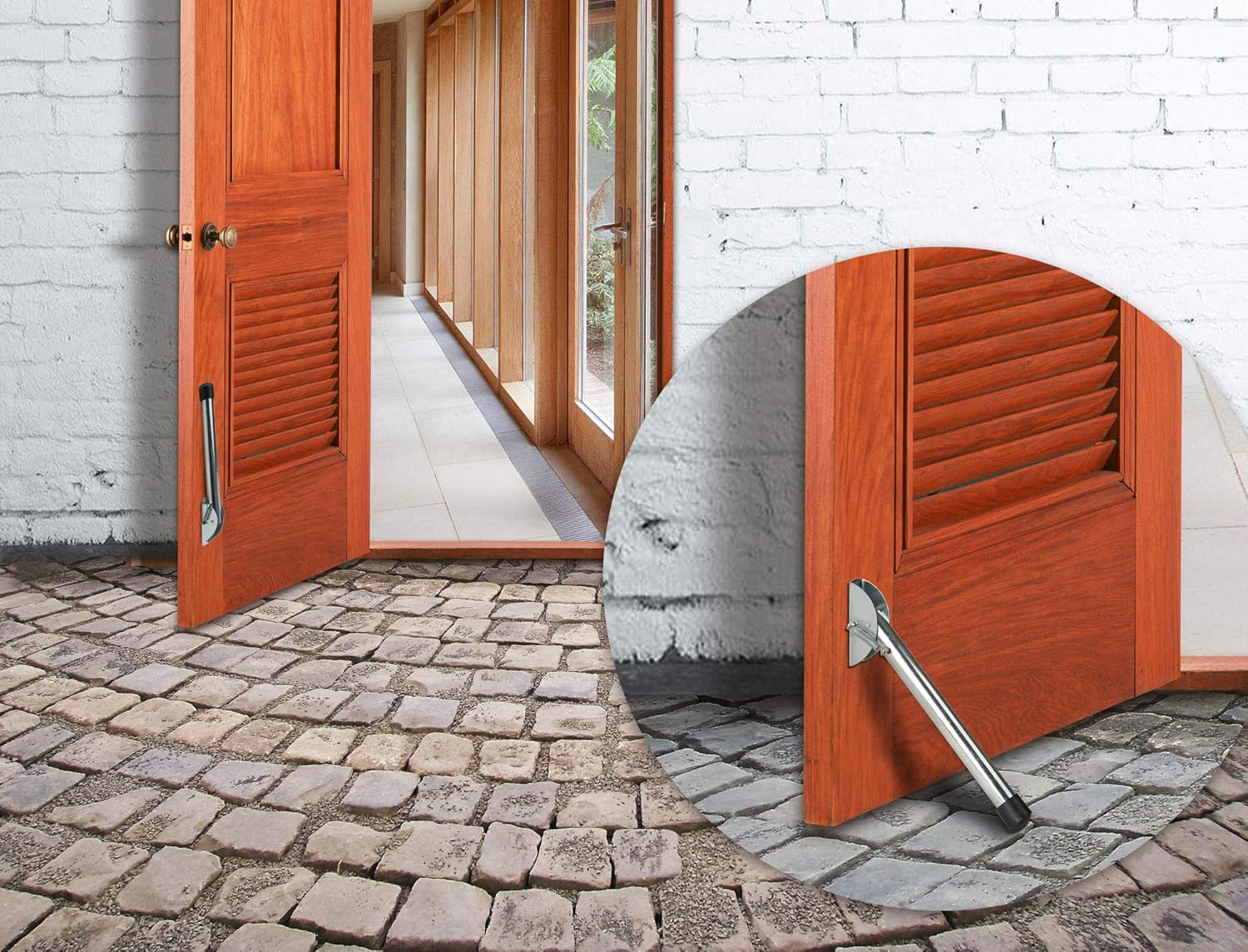 LouMaxx Door stop, door holder, 25 x 300 mm, galvanised, door stop