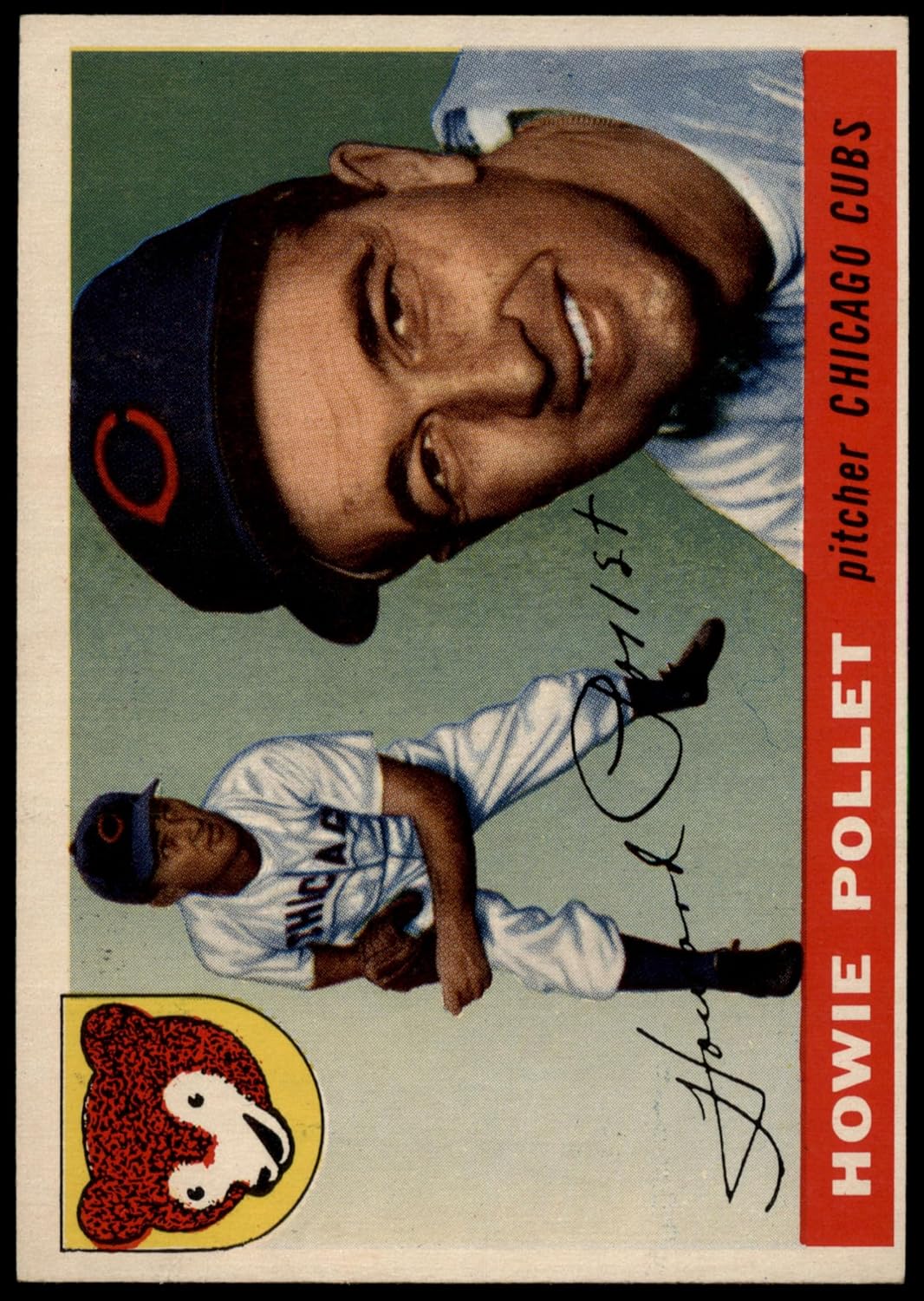 1955 Topps #76 Howie Pollet Chicago Cubs (Baseball Card) EX Cubs