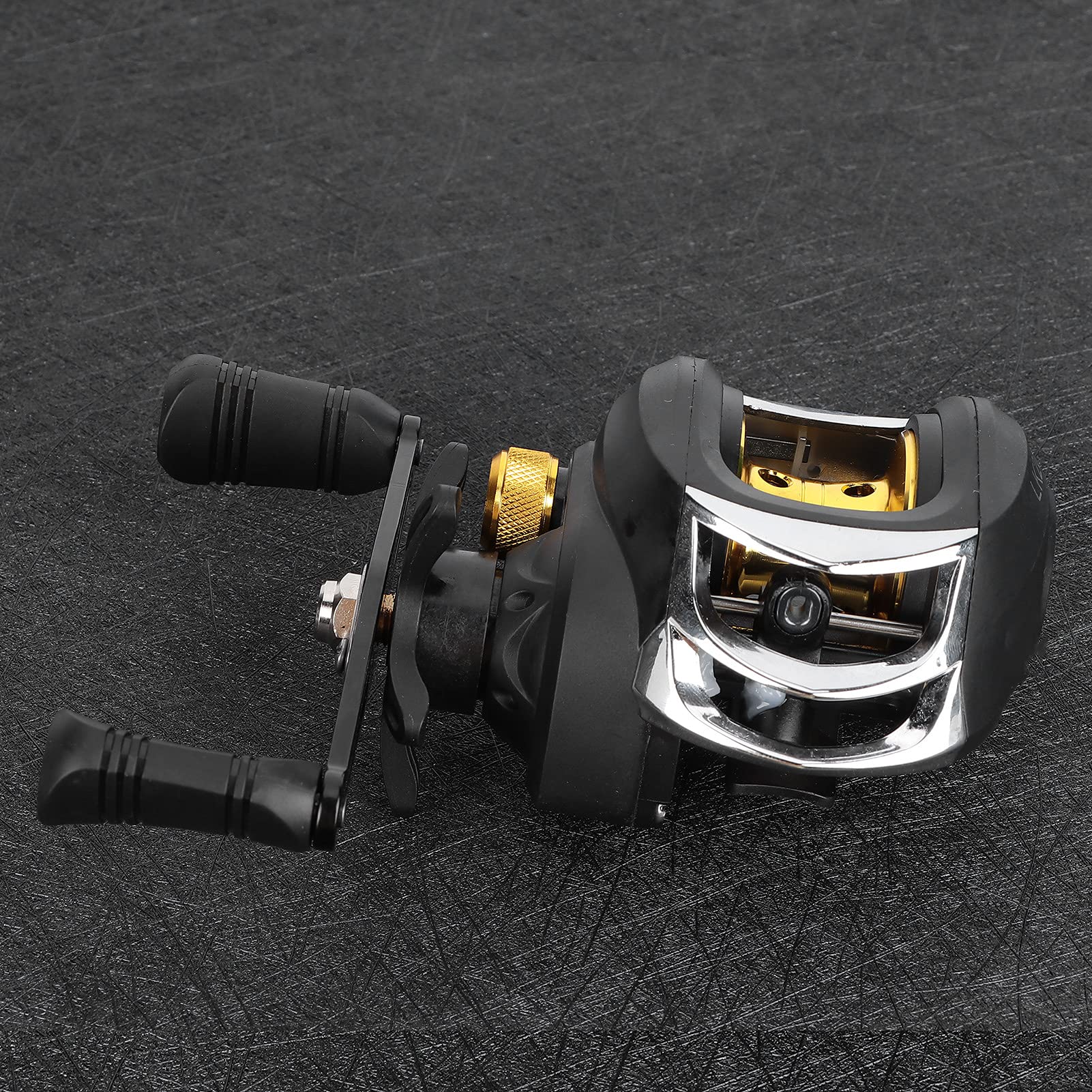 Baitcast Rolle, Angelspule, 7,2:1 Hochgeschwindigkeits-Baitcasting-Rolle Wassertropfenrad Angelrollen Multirolle Angeln für das Süßwasser- und Salzwasserfischen