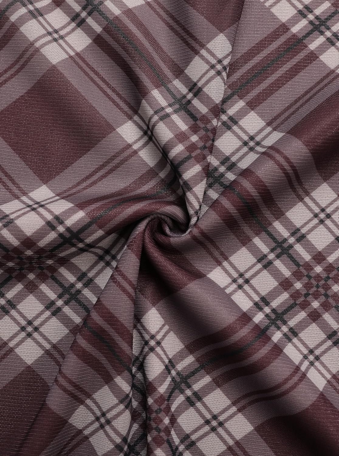 Avanova Women Plaid High Waisted Midi Skirts Mesh Flowy Summer Long Skirts Plaid Brwon X-Large - Image 7