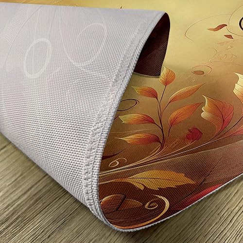 Miniatura 38 de Ambesonne Juego de 4 manteles individuales amarillos y azules, diseño de flores de primavera, flores vibrantes, manteles individuales de tela Azul