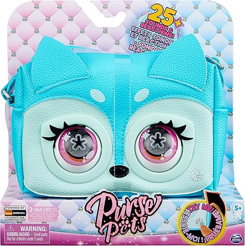 Purse Pets, Metallic Mood Flashy Frenchie, Interactive Pet Toy & Crossbody Kids Purse