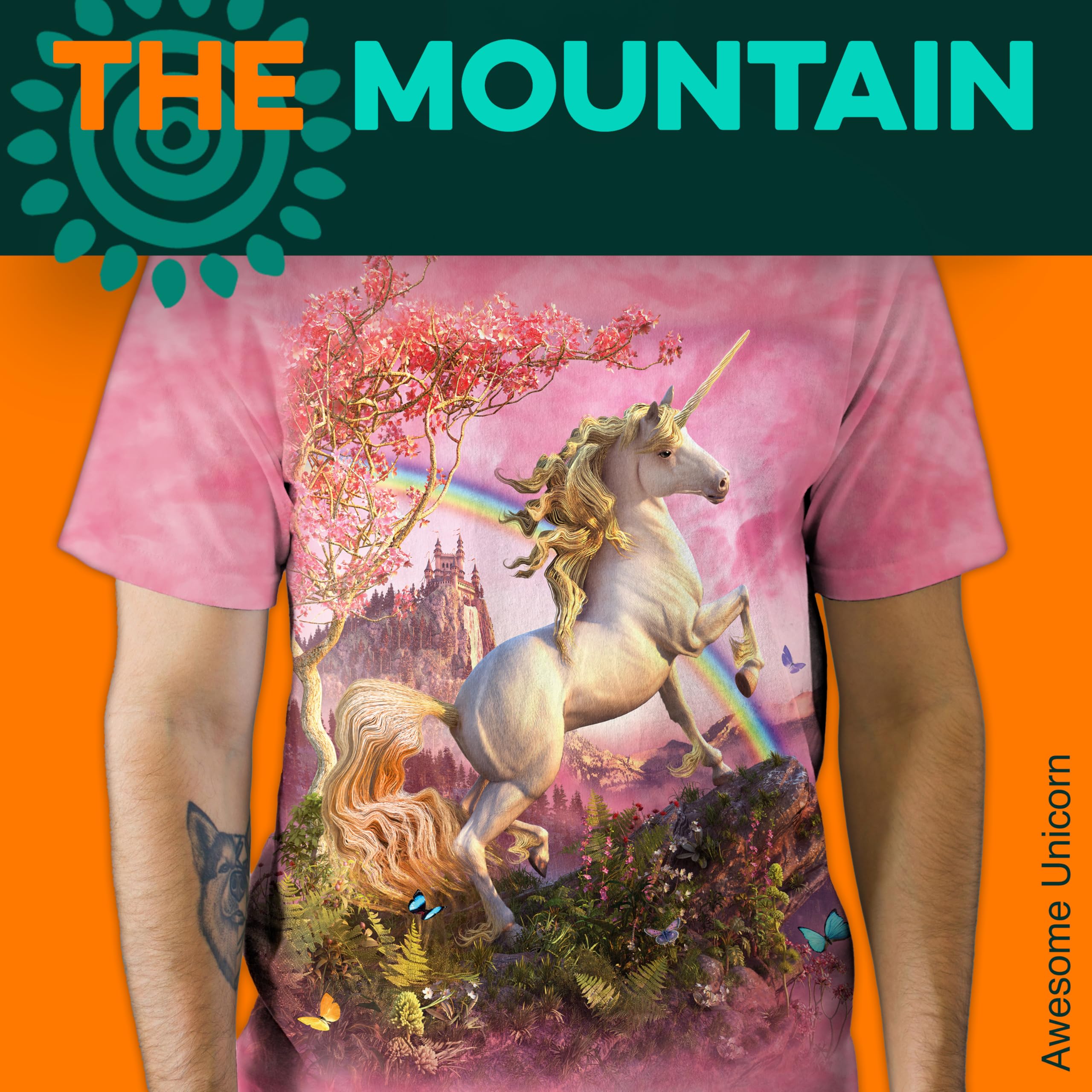 The Mountain Mädchen Awesome Unicorn T-Shirt Hemd (1er Pack)
