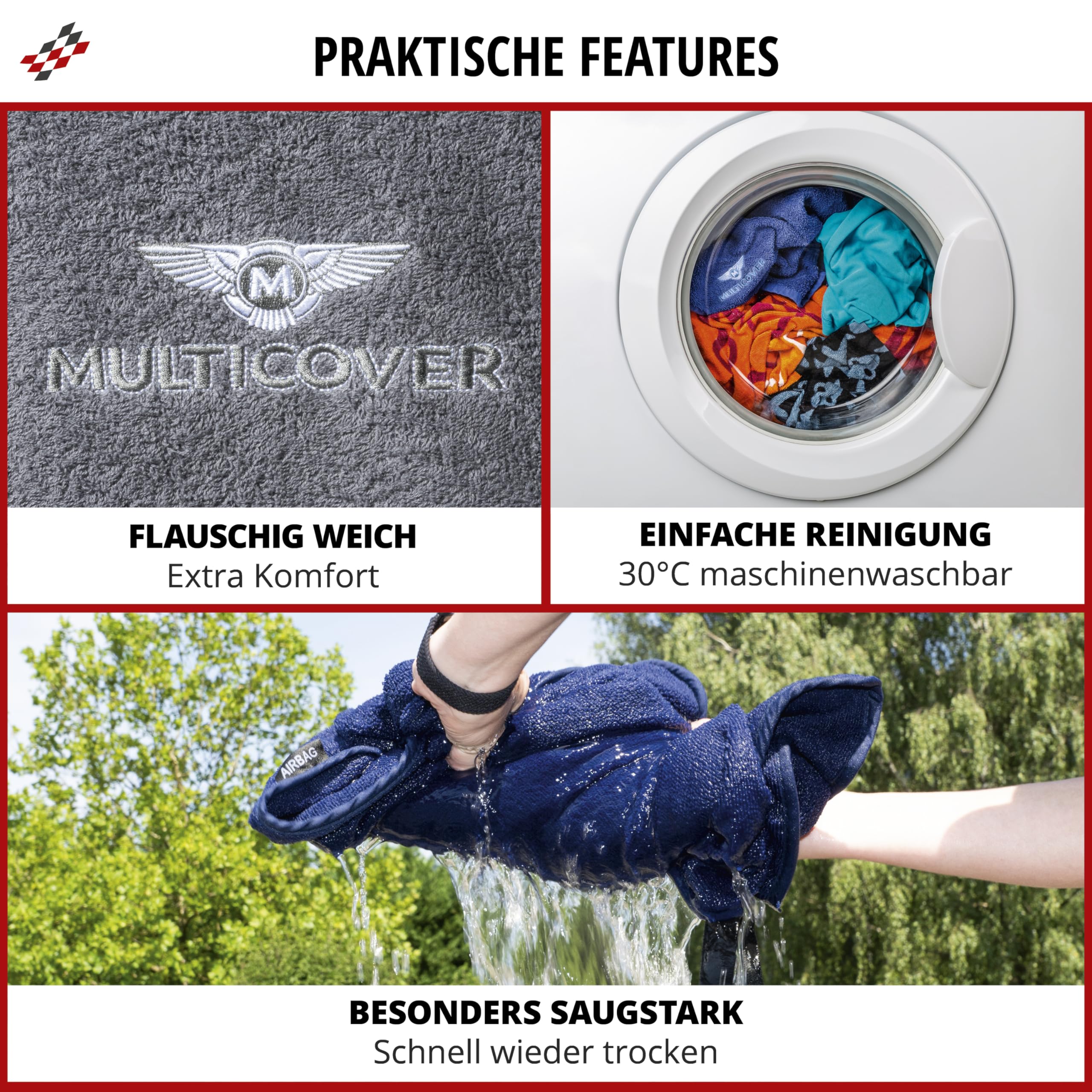 Massage Stoelhoes Auto - Zwart - 1 Stuk Massage Stoelhoes Auto - Zwart - 1 Stuk
