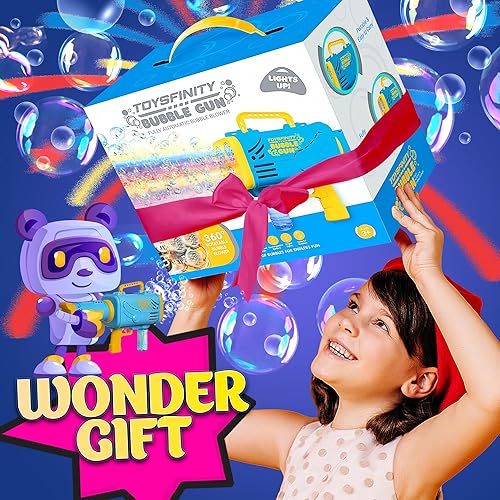 Miniatura 7 de Ametralladora de burbujas totalmente automática, pistola de burbujas sin inmersión para niños de 4 a 8 años y adultos con 3 potentes ventiladores,